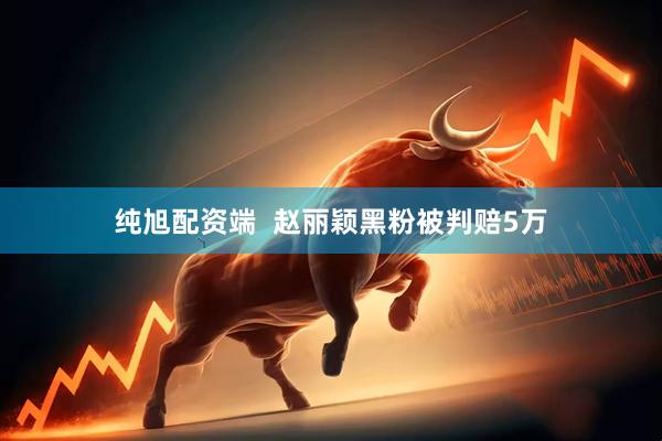 纯旭配资端  赵丽颖黑粉被判赔5万